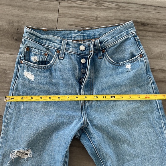 Levi's Cropped Jeans Straight Fit Blue Size Xs - Picture 11 of 16